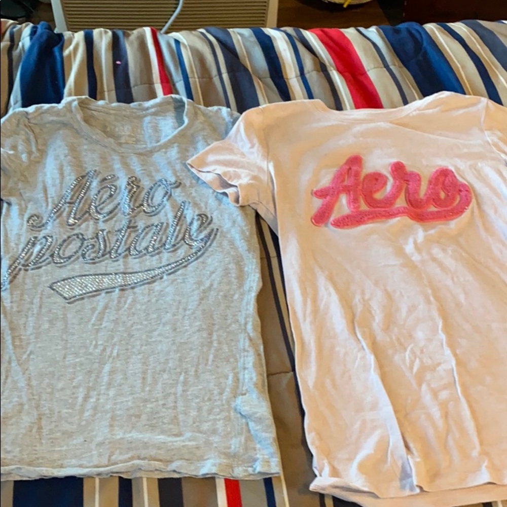 2 same size aero shirts